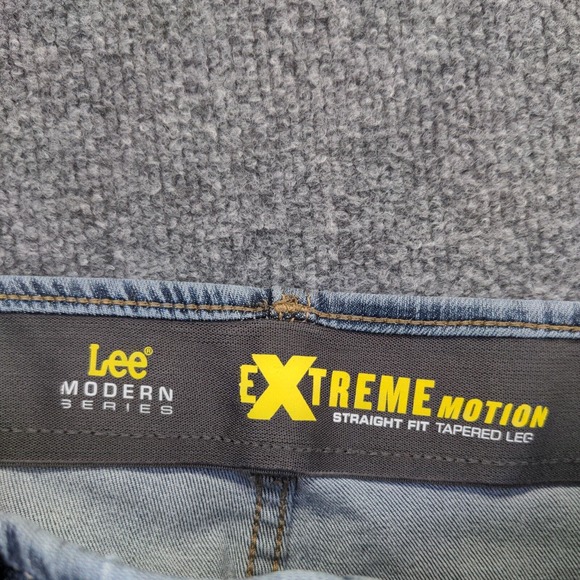 Lee Modern Series Men's Extreme Motion Straight Fit Tapered Jeans Blue 30x30 - Picture 9 of 12